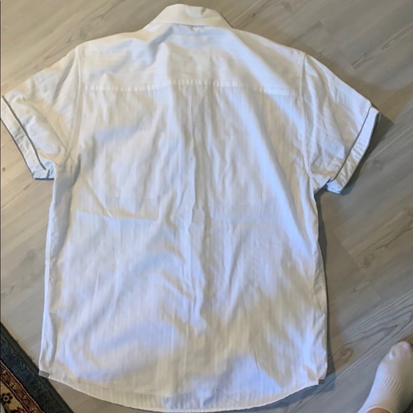Guess White Casual Button Down Shirt Short Sleeves - Picture 4 of 5